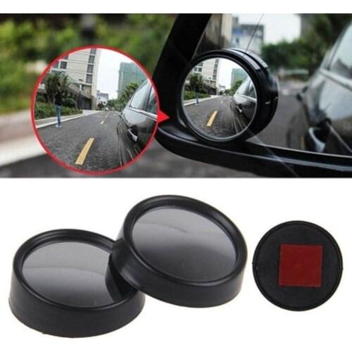 2 Pcs 360 Degree Framless Blind Spot Mirror Car Adjustable Rearview Blind Spot Side Rear View Convex Wide Angle Mirror