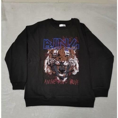 Womens Hoodies & Sweathirts Casual Cotton Autumn Long Sleeve Tiger Head Print Hoodies Loose Female