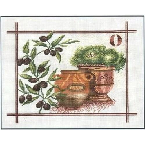 Gold Collection Embroidery Pot Plant Counted Cross Stitch Birth Announcement with 100% Cotton Floss&Free Shipping for Wall Decor