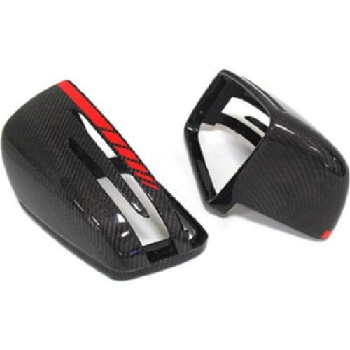 1:1Replacement Carbon Fiber rearview mirror cover CapFit For Mercedes Benz A B C E S CLS GLK Class W176 W246 W204 W212 W221 X204