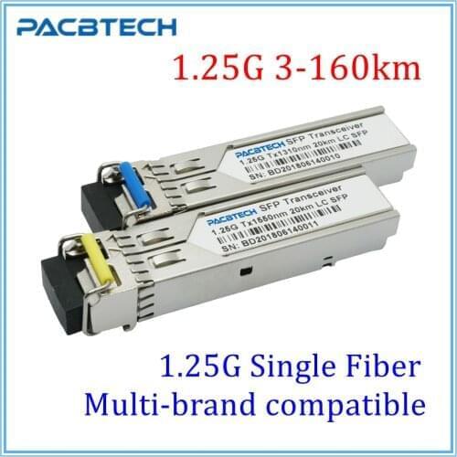 5pair/lot 1.25G SFP Single Fiber 3km to 160km Bidi SC Compatible SFP Fiber Optic Transceiver Pair