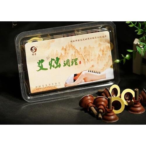 50pcs moxibustion tube paste self-stick Moxa tube Self-adhesive acupuncture points massage sticker