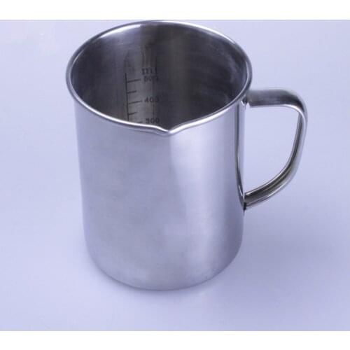 500ml Stainless Steel Metal Lab Beaker Measuring Cup With Inner Scale Lab Supplies