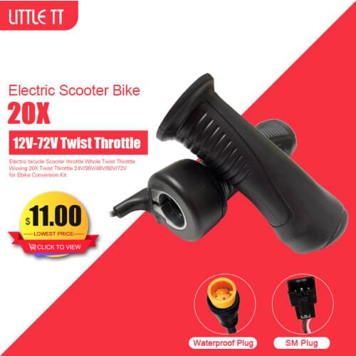 EBike Twist Throttle Wuxing 20X Thumb Throttle Electric Scooter 24V-72V e-Bike Throttle for Electric Bicycle Accessories
