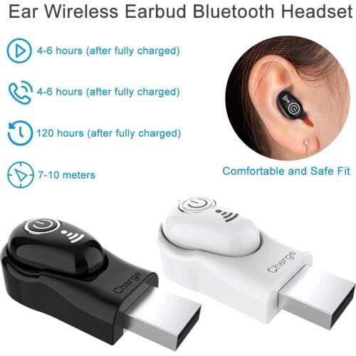 One Earplug Wireless Earbud Compact Comfortable Portable Waterproof Bluetooth Headset Sports Earphone Strong Signal Fast Pairing