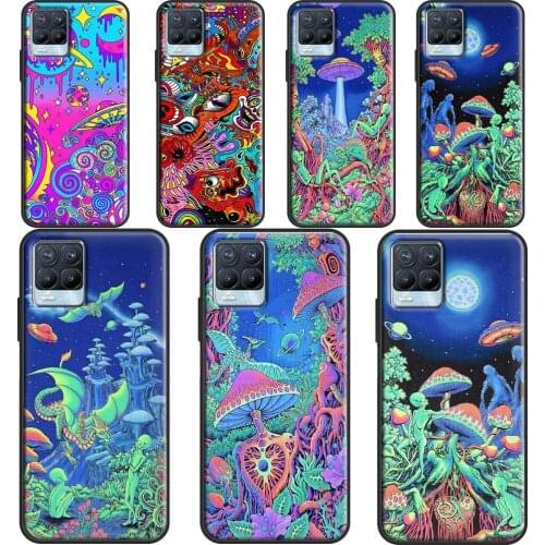 Psychedelic Trippy Visuals Colours For OnePlus 9 Pro 8 Pro 8T 9R Case For Realme GT Neo 6 7 i 8 Q3 Pro C21 C15 C11 C3 Coque