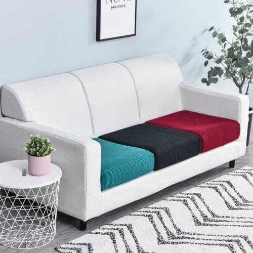 Cushion Cover Stretch Sofa Cover Couch Cover Solid Color Furniture Protector Washable Removable Slipcover Decor 1/2/3/4 Seat