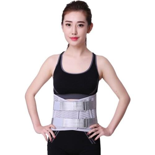 Men Women Steel Breathable Waist Trimmer Belt Lumbar Support Belts Corsets Bodybuilding Orthopedic Posture Corrector Pain Relief