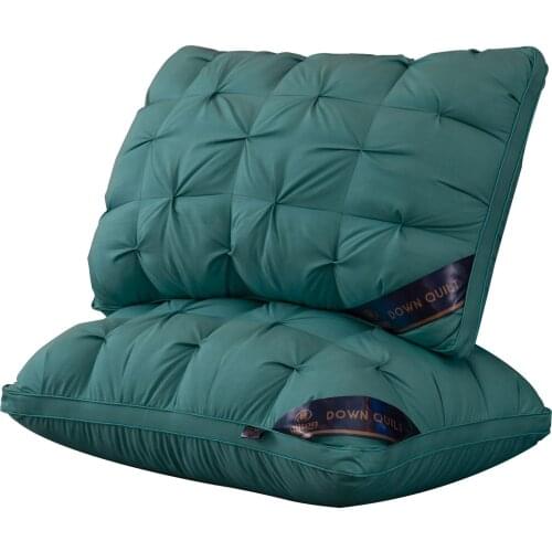 Hilton Hotel silk solid color simple style cotton pillow core water wash silk hot drill pillow