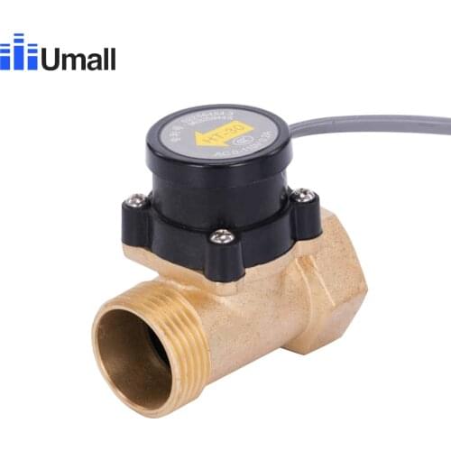 HT30 Thread G3/4 Full Copper Water Pump Pressure Control Flow Switch Electronic Magnetic High Temperature Resistance Sensor 110V