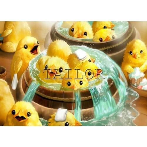 Dirll drawing cuadros full square mosaic embroidery 5d diamond painting kit set Duck bird bathing cartoon water Cross stitch art