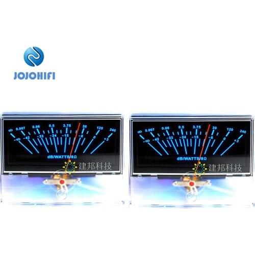 2pc One Pair P-97 VU Meter High-precision Tube Amplifier Preamp VU DB Power Peak Level Meter Sound Pressure Strap with backlight