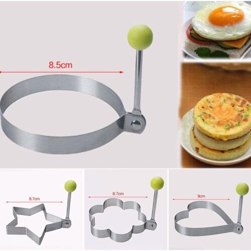 Pancake Machine Various Shapes 4 Hole Non-stick Stainless Steel Baking Mould Ring Fried Egg Mold For Family Cooking Pancake Mold