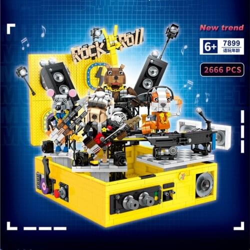 New High-Tech 21002 7899 Toys The APP Motorized Animal Music Box Speaker Model Assembly Building Blocks Bricks Christmas Gifts