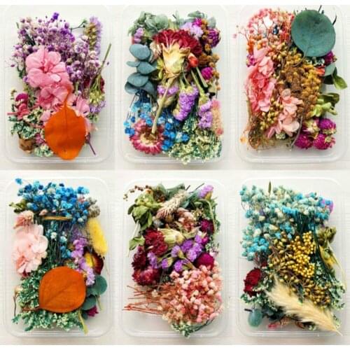 1 Box Real Dried Flower Dry Plants For Aromatherapy Candle Epoxy Resin Pendant Necklace Jewelry Making Craft Diy Accessories