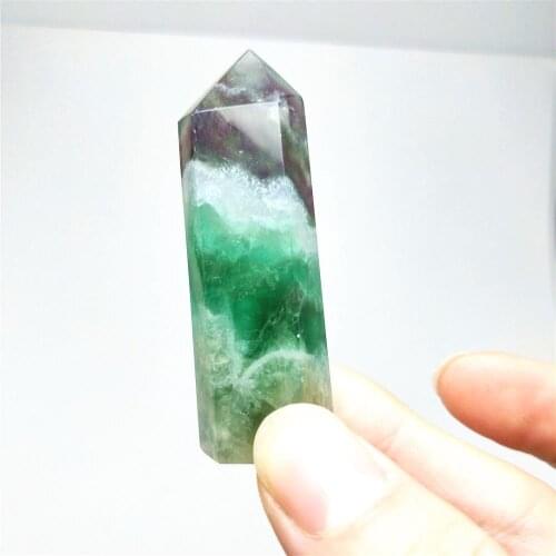 Natural Rainbow Fluorite Crystal Tower Polished Single Points For Decoration Feng Shui