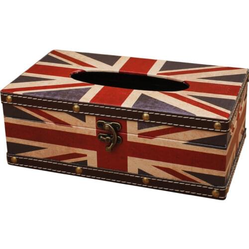 Nordic Retro Tissue Box Creative Waterproof Leather Napkin Holder Restaurant Paper Extraction Box Car Home Decor Gift Ideas FH97