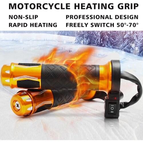 Motorcycle Heated Grips Handlebar Hot Grip Motorbike ATV Scooter 22mm for Honda Yamaha Vespa Piaggio Benelli Suzuki Ducati BMW