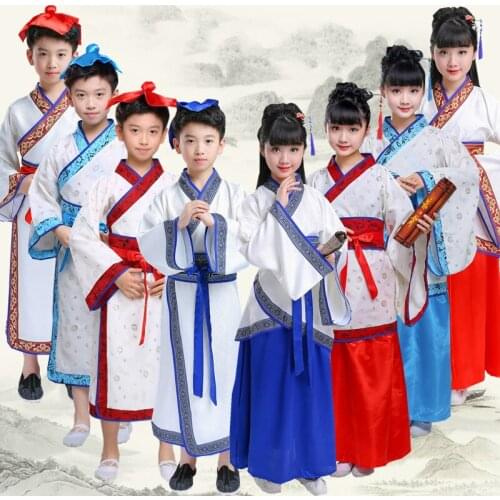Traditional Hanfu Dress Chinese Outfit Girls Ancient Folk Tang Dynasty Student Wear Multicolor Hanfu Robe Stage Cosplay Costume