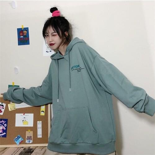 Plus velvet thick sweater women 2019 autumn and winter Korean version of the loose bf wild lazy Harajuku style jacket coat