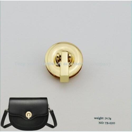 10 PCS/lot) metal plating processing leather handbags fine general round lock lock decorative accessories