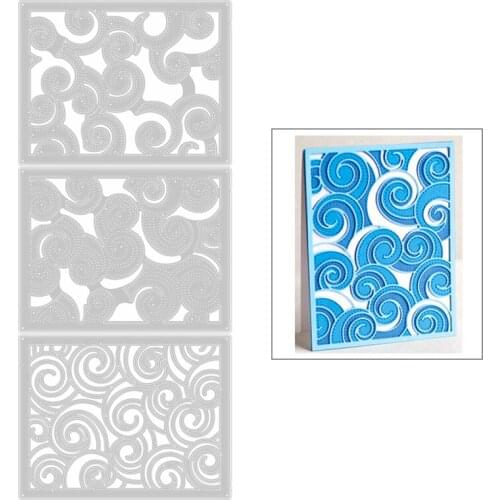 2020 New Rectangle Background Layering Metal Cutting Dies For DIY Wave Embossing Making Layered Card and Scrapbooking NO Stamps