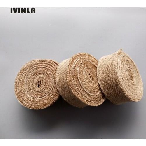 5PCS/LOT 5CM *10M Burlap Fabric Roll For Country Rustic Wedding Decoration