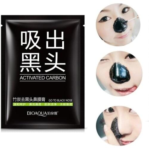 5pcs BIOAQUA Face Beauty Care Nose Facial Blackhead Remover Makeup Mask Black Head Peel Off Minerals Mud Pore Cleanser