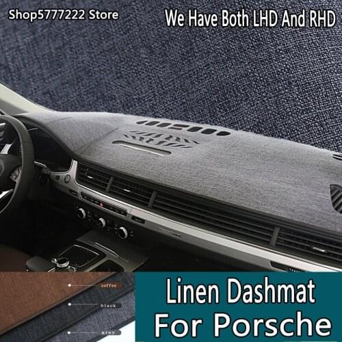 Car styling accessories Linen noslip carpet custom dashmat dashboard cover For Porsche Cayenne Macan Panamera Boxster/Cayman 911