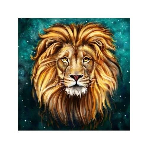 Diamond paintings lion cartoon animals, decorative paintings, DIY painting for living room, bedroom new style diamond paintings