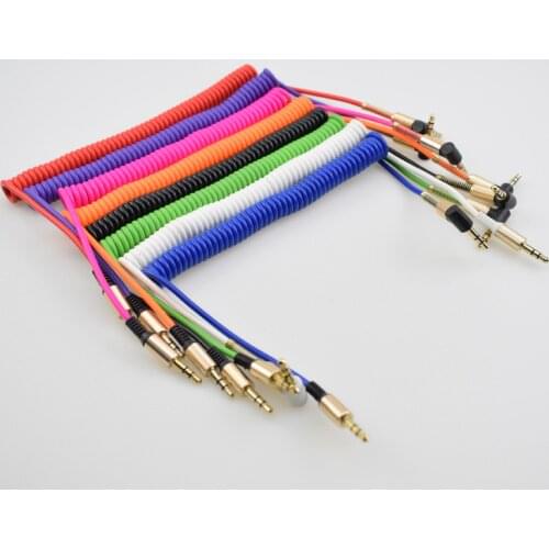 1.8m AUX Audio Cable 3.5MM Male To Male Cable for Phone Car Speaker MP4 Headphone 3.5MM Jack To Jack Spring Cables