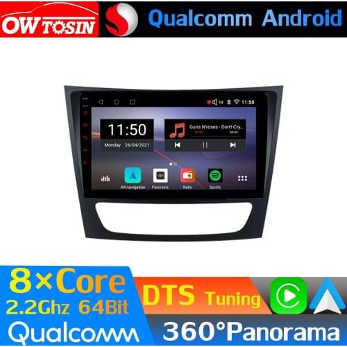 Qualcomm 8Core Android Car Media For Mercedes Benz CLS Class C219 E-Class W211 2002-2009 GPS 360 Camera Radio CarPlay HDMI DTS