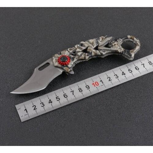 Free shipping sharp Folding Pocket Knife Stainless Steel Claw Knife Outdoors Camping Survival tools camouflage color
