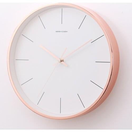 Scandinavian Style Creative Modern Simple Measure Silent Wall Clock Living Room Bedroom Sweep Movement Clock Round