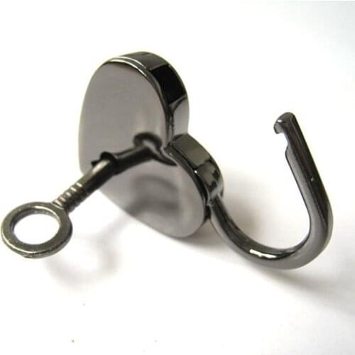Black Nickel Heart Lock Key Set for Hand Bag Clutch Backpack
