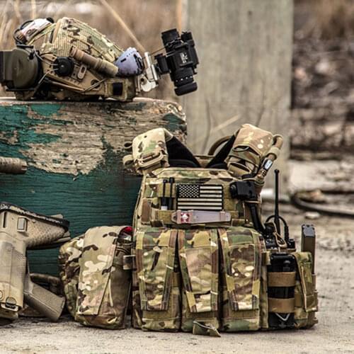 CP 500D CORDURA Triple Mag Pouch AVS JPC2.0 Front Panel Triple Magazine Pouch Tactical Bag - Multicam