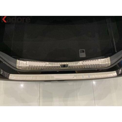 For Toyota Avalon 2019 2020 Stainless Steel Outer Inner Rear Bumper Pad Protector Trim Tail Trunk Scuff Plate Cover Car-Styling