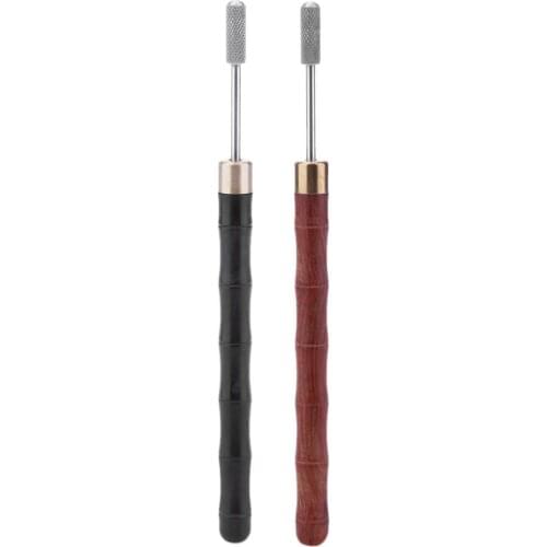 Dual-purpose 2 Brass Head Leather Edge Oil Gluing Dye Pen Paint Roller Tool Home DIY Leather Craft Tool