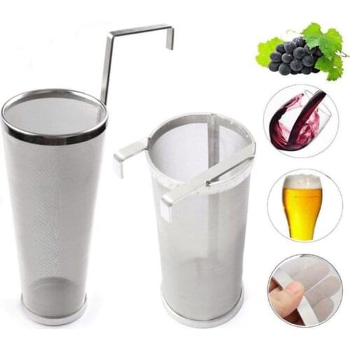 13MA 300 Micron Stainless Steel Beer Filter with Hook for Homemade Brew Home Coffee Mesh Strainer