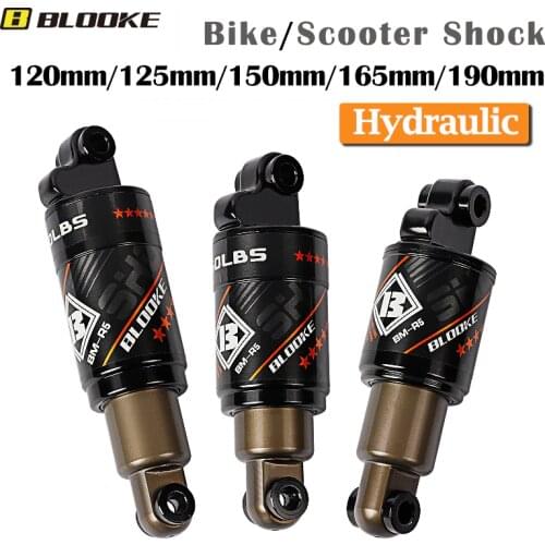 BLOOKE BM-R5 Hydraulic Rear Front Shock Absorbers 120 125 150 165 190 MM MTB Bike kindshock For Mountain Bicycle KUGOO Scooter