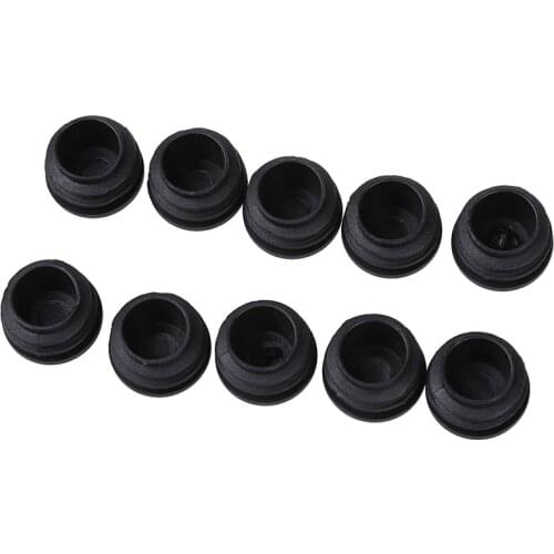 WSFS Hot Chair Table Legs 25mm Diameter Plastic Cap Round Ribbed Tube Insert 10 Pcs