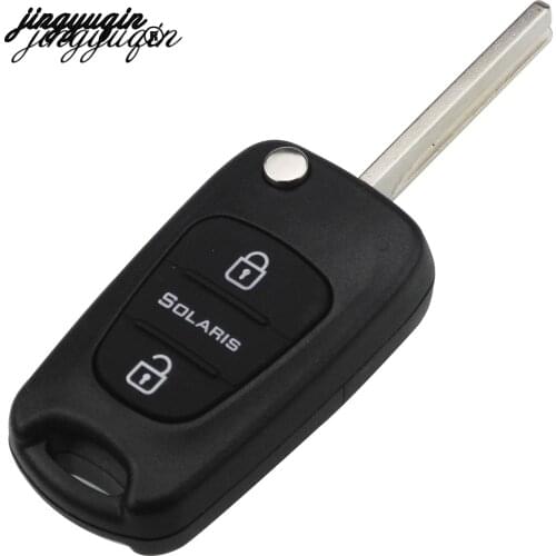Jinyuqin For Hyundai Solaris Accent Elantra Fit Kia morning 3 Button Replacement Car Flip Folding Remote Key Fob Shell