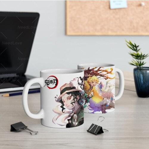 Demon Slayer Kimetsu No Yaiba Tanjiro Kamado Zenitsu Agatsuma Inosuke Ceramic Mug Coffee Cup Office