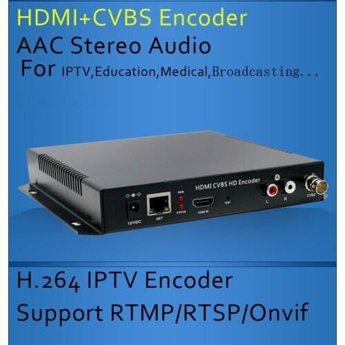 HDMI+CVBS Composite BNC Video Encoder support Youtube Facebook Twitch Ustream LiveStream Live streaming Broadcast via RTMP