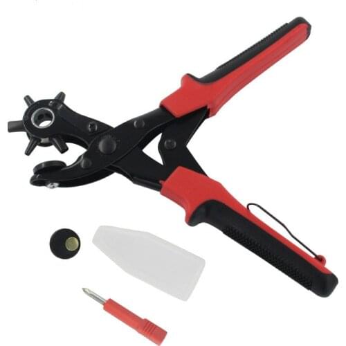 Belt punching pliers Manual leather shoe tag punching round holes and flat holes Multi-function Perforator Tool punches