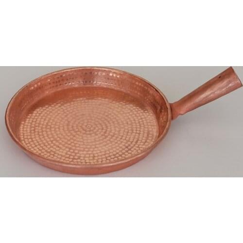 Pure handmade copper plate fruit dish griddle grill frying omelet roasting an handle hot pot pallet gas cooker