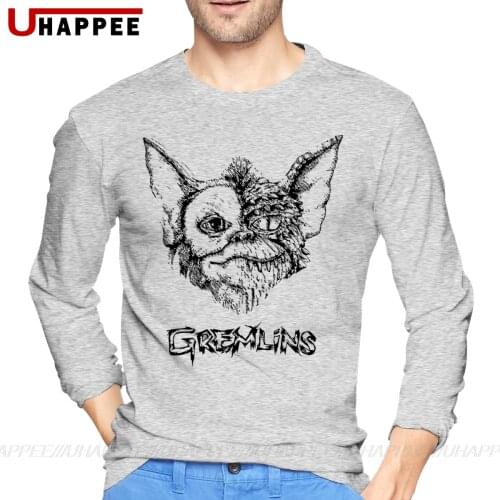 Mens Gremlins Gizmo Long Sleeve Autumn Cotton Plus Size Under Shirt Rock Style Tshirts Men Fathers Day Gift