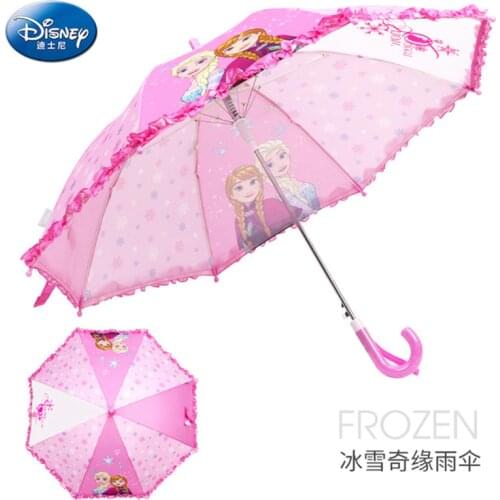 New Disney cartoon Frozen Elsa Anna sofia Princess Spider-Man minnie folding hook children kids boys and girls cute umbrellas