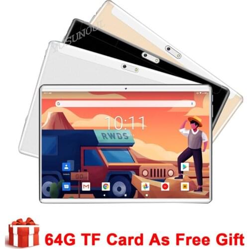 New Sales 2.5D Tempered Glass 10 inch Android 9.0 Google Play 3G Phone Call Tablets PC WiFi GPS Tablets PC 10 10.1+FREE GIFTS