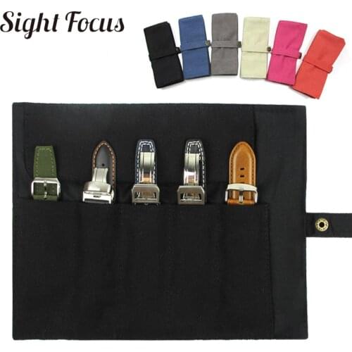 Portable Travel Pouch Watch Bands Organizer for Samsung Apple Suunto Huawei Watchband Holder Storage Bag Watch Straps Case Box